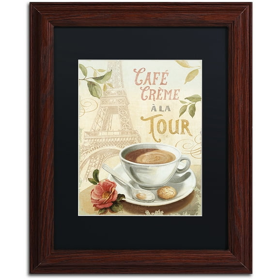 Trademark Fine Art "Cafe in Europe II" Canvas Art by Lisa Audit, Black Matte, Wood Frame