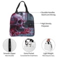 thumbnail image 4 of Balery Gothic Red Skull Cemetery Bolsa de Almuerzo Aislada – Caja de Almuerzo con Papel de Aluminio Grueso, Mantiene la Comida Fresca por 4 Horas, 4 of 8