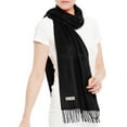thumbnail image 3 of TZ Promise Men Women's Black Scarves Solid Plain Classic Soft Long for Winter Warm, 3 of 4