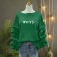 thumbnail image 6 of Women's Loose Fit Long Sleeve Round Neck Sweatshirt Blouse Solid Color Casual Daily Wear Loungewear Travel Outfits Fashion Essential Gift for Women | CSEONE,Green L, 6 of 9
