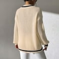thumbnail image 4 of AherBiu Oversized Sweaters for Women Long Sleeve V Neck Knitwear Pullover Tops Fall Casual Loose Sweater, 4 of 6