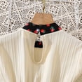 thumbnail image 7 of Qingpeng Girls Dress Long Sleeve Summer Elegant Round Neck Printed Panel Belted Waist Knee Length A Line for Girls, 7 of 7