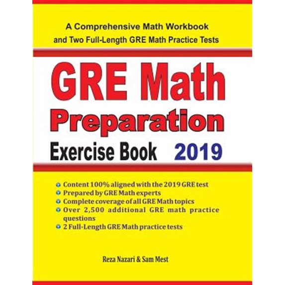 Pre-Owned GRE Math Preparation Exercise Book: A Comprehensive Math Workbook and Two Full-Length GRE Math Practice Tests (Paperback)