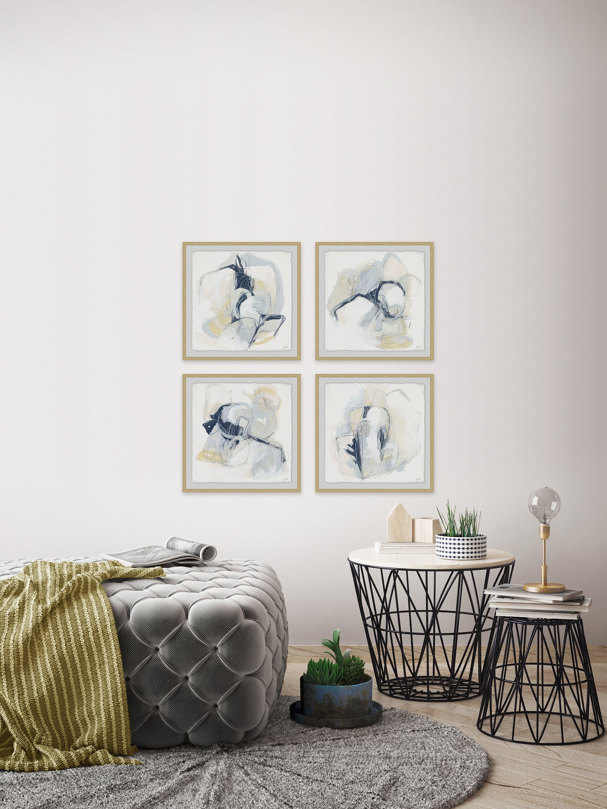 Marmont Hill Pastel Sketches Quadriptych, 36" x 36"