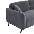 thumbnail image 4 of 3 Seater Sofa, 83.9'' Fabric Sofa Couch with 2 Pillows, Mid-Century Modern Upholstered Sofa for Living Room Bedroom Apartment Office, 4 of 7