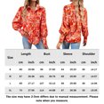thumbnail image 2 of Camisa Superior Blusas femeninas Tops Casual Impreso Elegante Cómodo Turndown Collar Streetwear Traje Cgtredaw L Rojo para Mujer, 2 of 6