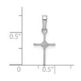 thumbnail image 3 of Auriga Fine Jewelry 14K White Gold .01ct. Diamond Cross Pendant for Women (L - 0.79 inch, W - 8 inch), 3 of 4