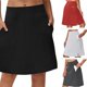 thumbnail image 5 of High Waist Tennis Skirt Built in Shorts Breathable Adjustable Waistband Athletic Shorts With Pocket For Women Golfing White XXL, 5 of 5