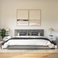thumbnail image 3 of DHP Rose Tufted Upholstered Storage Bed Frame, King, Gray Linen, 3 of 25