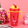 thumbnail image 4 of Taza Infantil para bebé BuyWeekMX Taza Infantil de dibujos animados con paja y asa alta capacidad azul, 4 of 9
