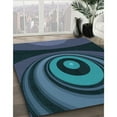 thumbnail image 3 of Ahgly Company Machine Washable Indoor Rectangle Transitional Blue Ivy Blue Area Rugs, 7' x 10', 3 of 7
