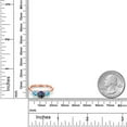 thumbnail image 6 of Gem Stone King 18K Rose Gold Plated Silver Blue Mystic Topaz and Blue Apatite Engagement Ring for Women | 1.99 Cttw | Round 6MM | Gemstone November Birthstone | Size 5, 6 of 6