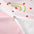 thumbnail image 4 of Meiyoeat Red Strawberry Kawaii Letter R Bedding, Cartoon Fruit Stripes Print Duvet Cover Full for Bedroom,Pink Reversible,3pcs,No Comforter, 4 of 6