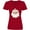 Red, variant on Inktastic Cute Santa Claus Face Women's V-Neck T-Shirt