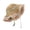 Khaki, variant on Women Handmade Straw Hat Embroidered Floral Chin Strap Sun Protection Hat Wide Brim Summer Beach Travel Hat