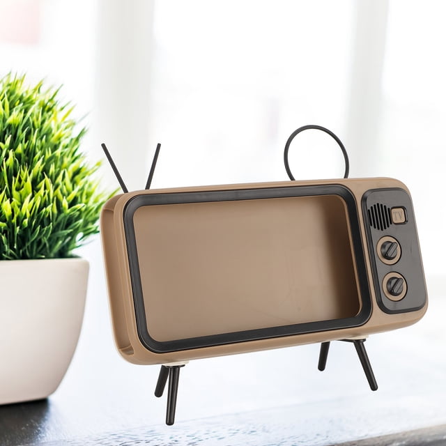 Soporte de Teléfono de Televisión, Titular de Teléfono de Escritorio Vintage Fuerte de Compatibilidad para Elcritorio Vintage Decorativo de Peso Ligero para la Oficina de La