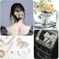 thumbnail image 6 of 2pcs Detachable Cloth Bowknot Shoe Decoration with Rhinestone Pink 72x99x30mm, 6 of 9