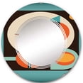 thumbnail image 2 of DESIGN ART Designart 'Vintage Mid-century Graphics II' Printed Modern Midcentury Wall Mirror 24in.x24in., 2 of 5