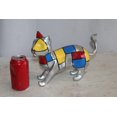 thumbnail image 3 of Nifao Geometric Themed Standing Cat colorful Resin Statue – Home Decor Sculpture, 12"L x 4"W x 9"H, 3 of 12
