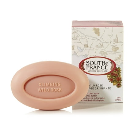 - South of France French Milled Oval Soal Climbing Wild Rose, 6 Oz
