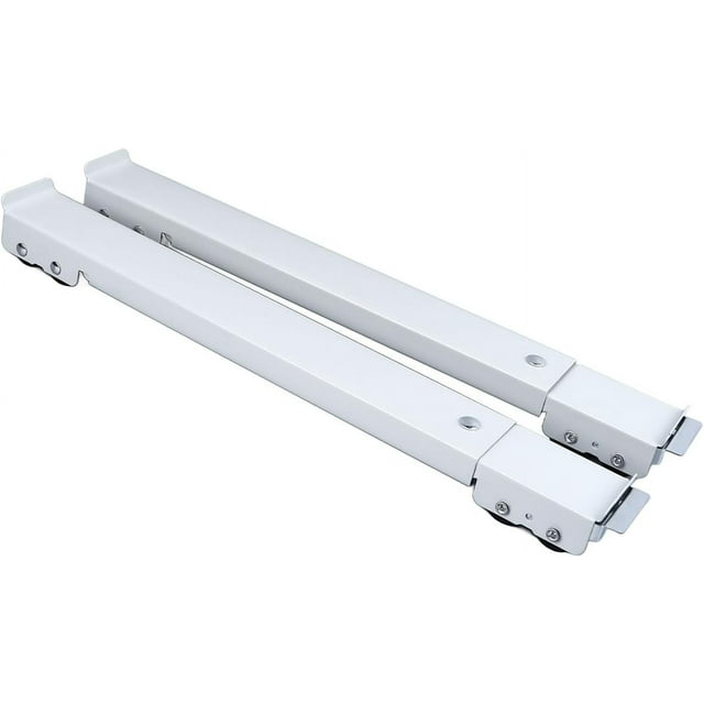 Huggegwe Rouleaux de Déménagement pour Appareils Électroménagers, Base de Machine à Laver Mobile Extensible en Fer, Support de Réfrigérateur, avec 24 Rouleaux pour Sèche-Vaisselle Lave-Vaisselle Blanc 2 Pcs CJB91-46890