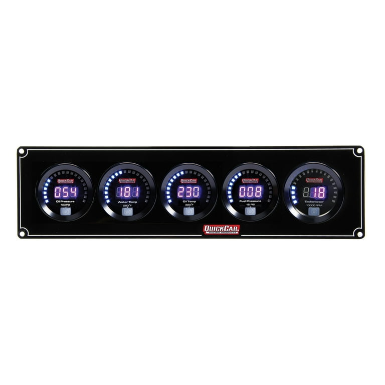 QuickCar Digital 4-1 Gauge Panel OP/WT/OT/FP w/Tach QuickCar Digital 4-1 Gauge Panel OP/WT/OT/FP w/Tach