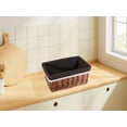 thumbnail image 4 of REGALWOVEN 1 Pack Wicker Basket, Basket for Organizing, Storage Basket with Cloth, Storage Cube for Bathroom, Bedroom, Shelves Coffee 13*8.7*6.3in, 4 of 6