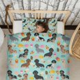 thumbnail image 3 of Dachshund Dog and Pizza Duvet Cover and Pillowcase Set for Single Bedding, Bedroom Accessories for Kids Teens, 3 of 5