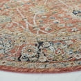thumbnail image 3 of SAFAVIEH Silverado Ormonde Oriental Polyester Area Rug, Rust/Blue, 6'4" x 6'4" Round, 3 of 8