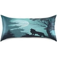 thumbnail image 3 of Coolnut Wolf Mountain Satin Pillowcase for Hair and Skin Silk Pillowcase Soft Sleeping Pillow Covers Smooth Cooling Pillowcase with Envelope Closure Size Standard 20x40 in Home Decor Gifts, 3 of 7