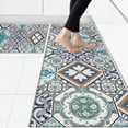 thumbnail image 2 of Boho Kitchen Mats for Floor Set of 2,Anti Fatigue Mats for Kitchen Floor, Comfort Standing Bohemian Kitchen Rugs and Mat, Non-Slip Cushioned Anti Fatigue Rug,17"x47"+17"x30", 2 of 7