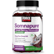 Somnapure Melatonin Gummies 10mg, Natural Sleep Aid Supplement, 60 Gummies by Force Factor