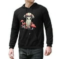 thumbnail image 2 of COMIO Groovy Mushroom Botanical Ghost Boo Floral Halloween Spooky Pullover Hoodie, 2 of 4