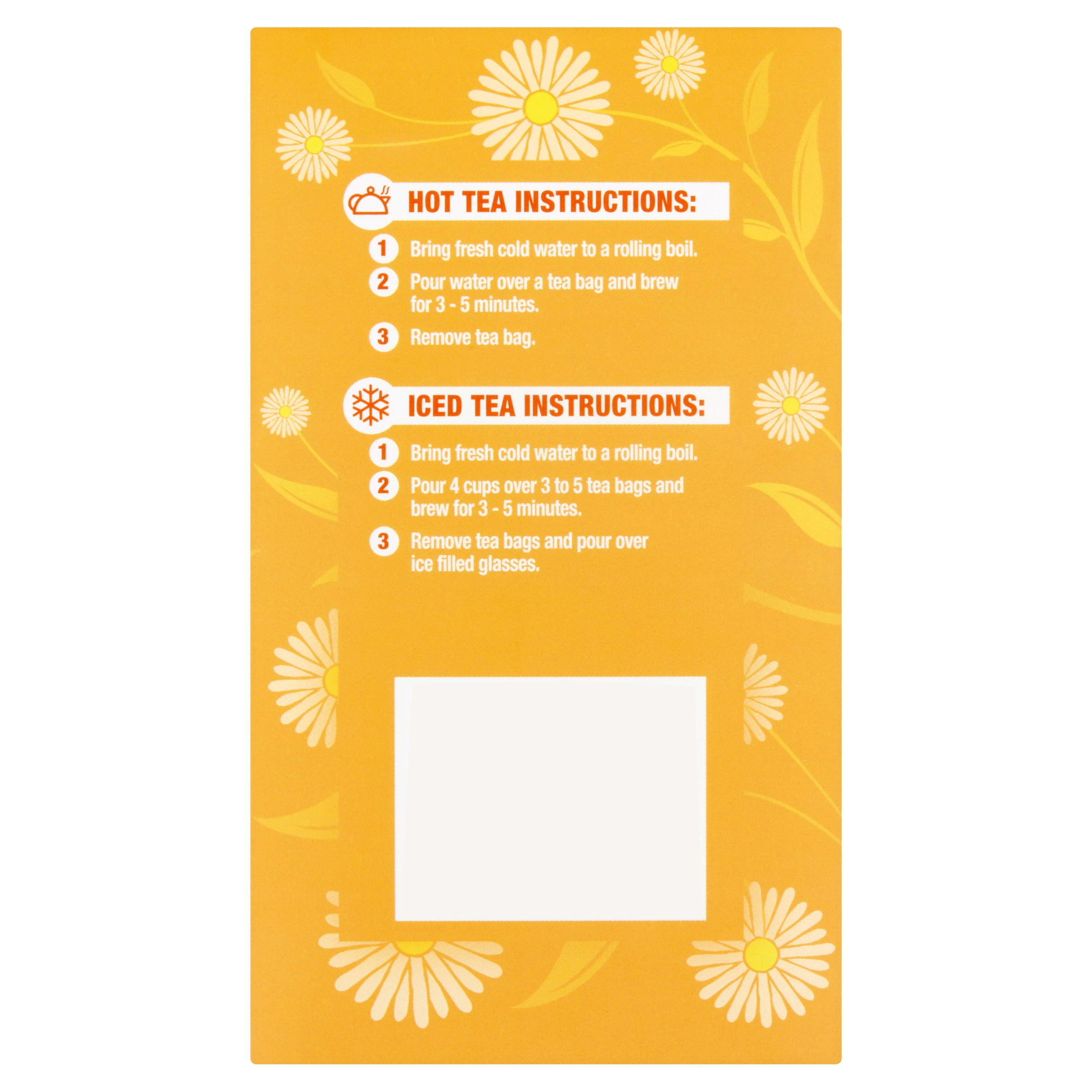 Great Value Chamomile Herbal Tea Bags, 1.41 oz, 40 Count