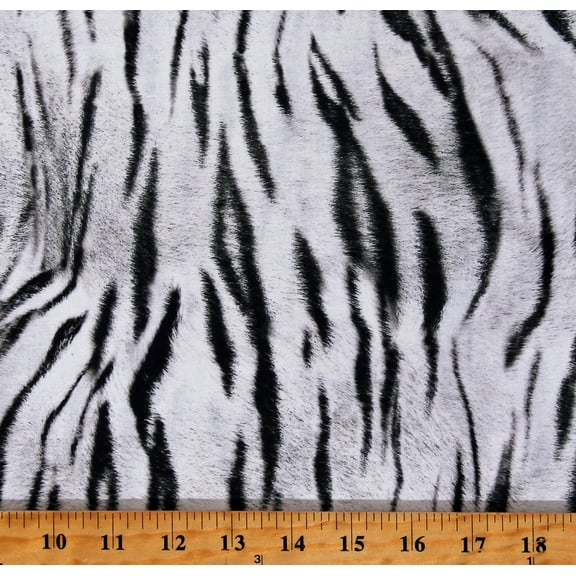 Cotton Zebra Stripes Print Skin Animals Animal Kingdom White Cotton Fabric Print by the Yard (SRKD-19875-87SNOW)