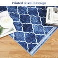 thumbnail image 4 of GlowSol 10'x13' Large Rugs for Living Room Modern Geometric Rug Bohemian Carpet Moroccan Rug Non Slip Low Pile Rug Soft Accent Rug for Bedroom, Navy Blue, 4 of 6