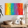 thumbnail image 3 of Elephant Stock Striped Rainbow Digital Abstract Wall Art - Horizontal Canvas Wall Art - Living Room Wall Decor - Advocacy Art Canvas - Orange And Turquoise Decor - 24" x 16", 3 of 8