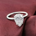thumbnail image 2 of solitaire jewels 3CT Pear Moissanite Solitaire Engagement Ring For Women, 14K White Gold, 2 of 8