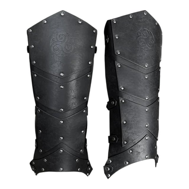 Cubiertas para zapatos Salvador Tapas de botas medievales para piernas accesorios fotográficos Negro