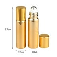 thumbnail image 5 of EseeAier 7pcs Refillable Perfume Bottle Glass Essential Oil Roller Bottles Portable Lightweight Empty Roll On Bottle for Travel 10ml Silver, 5 of 7