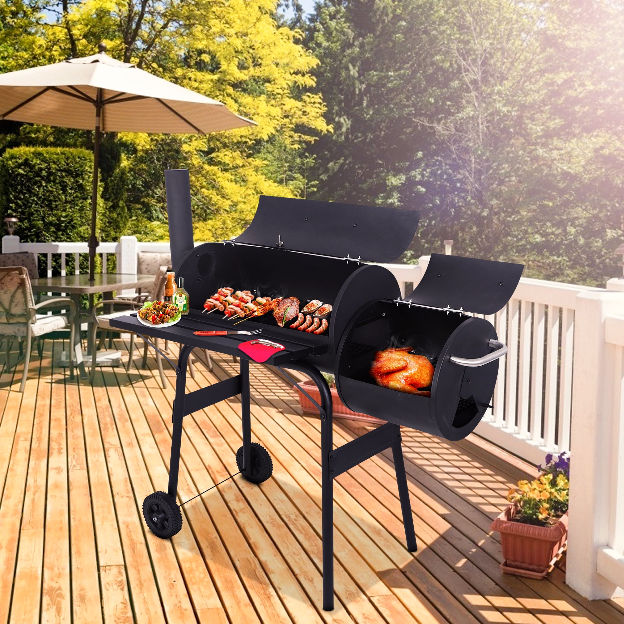 BBQ Charcoal Grill, 45.3Inch Length Portable Kuwait Ubuy