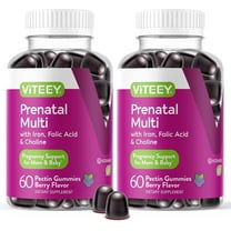 VITEEY Prenatal Vitamins Gummies, Pregnancy Support for Mom & Baby, Berry Flavor, 60 Count, 2 Pack
