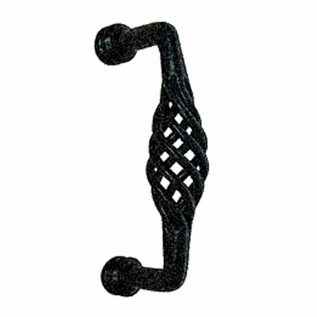 Black Handle Cabinet Pull - Drawer Handle Cabinet Pull Birdcage Black Wrought Iron 5 5/8