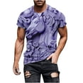 thumbnail image 6 of ALLLIST Short Sleeve Going Out Tops for Men Purple Crew Neck Horse Printed T-Shirts Gift Graphic Loose Men's T-Shirts, 6 of 6