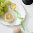 thumbnail image 4 of Transparent Glass Spoon Colorful Heat-resistant Dessert Coffee Scoops Kitchen Accessories, 4 of 9