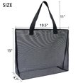 thumbnail image 3 of 2Pcs Large lightweight Mesh Beach Tote Bag With Button Reusable Pool Bag for Travel Shopping Gym, 3 of 7