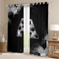 thumbnail image 2 of Castle Fairy Letter Monogrammed A Boy Girl Black Out Curtains,Geometric Honeycomb Curtains Pack of 2 (42x63 Each),Graffiti Splash Bedroom Curtains,Lightweight Room Decor, 2 of 6