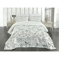 thumbnail image 3 of Ambesonne Cartoon Quilted Bedspread Set 3 Pcs, Prince and Horse, Queen Size, White Black, 3 of 5