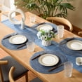 thumbnail image 2 of Mrehloy Round Placemats Set of 6, 15"  Blue Cotton Braided Farmhouse Coastal Kitchen Decor Washable Heat Resistant Table Mats, 2 of 9