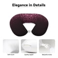 thumbnail image 4 of Gaeub Pink Glitter Sparkles A Print Memory Foam Travel Pillow,U-Shaped Neck Pillow,Head Neck Support Airplane Pillow,Flight Pillow for Traveling,Car,Home,Office,Washable Cover, 4 of 8